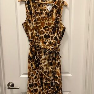 Leopard Print Calvin Klein Sleeveless Dress